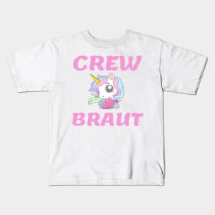 Bachelorette Party Shirt Unicorn Crew Bride Kids T-Shirt
